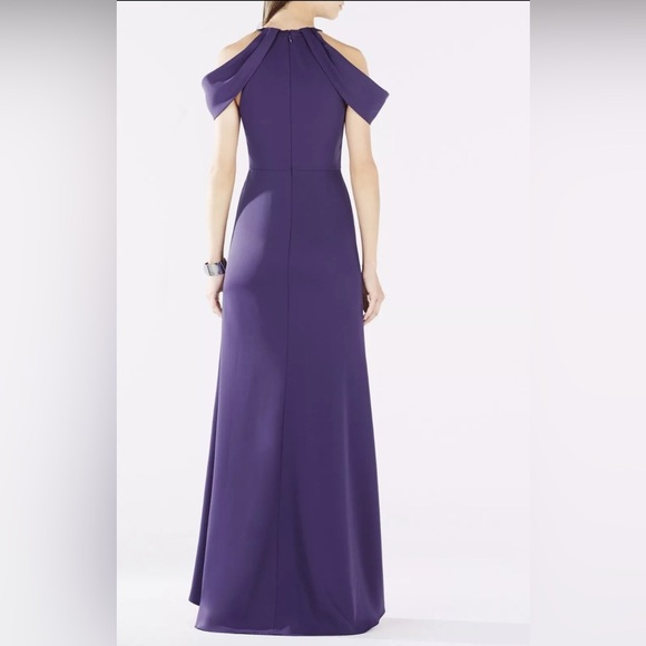 BCBGMaxAzria Purple One Shoulder Gown - Picture 2 of 8